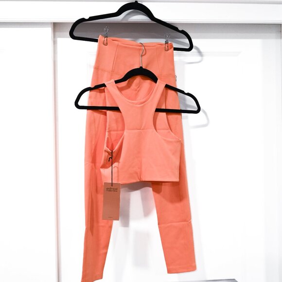 Girlfriend Collective Size XS Orange Leggings and Sports Bra Set NWT - Picture 3 of 9